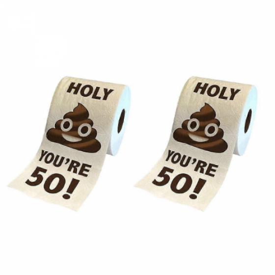 2 Rolls of Fun Toilet Paper, Birthday Gifts for Men and Women, Bathroom Toilet Paper